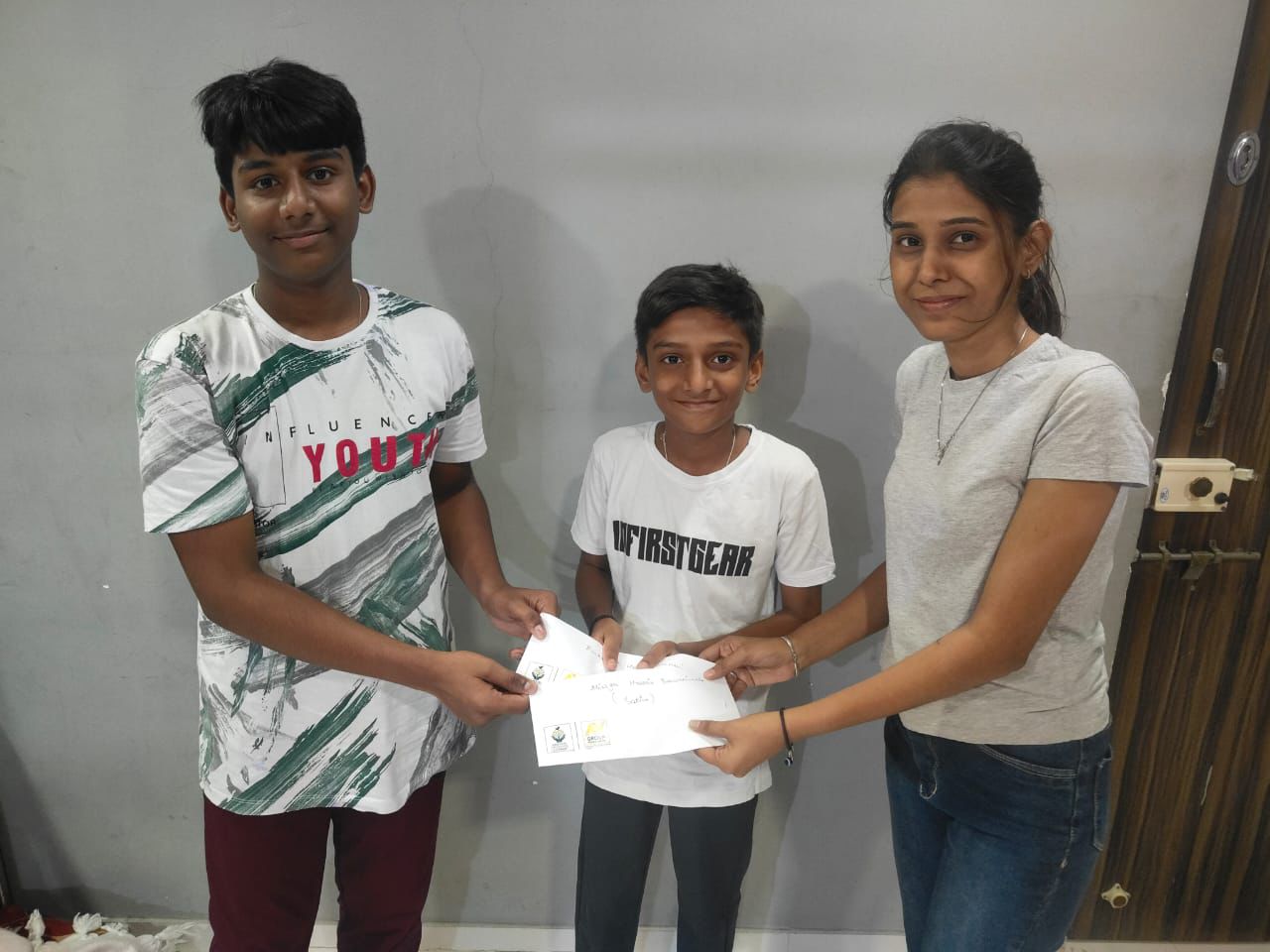 A child happily studying